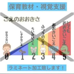 即購入OK！保育教材★視覚支援　「声の大きさ表」　ラミネート加工有