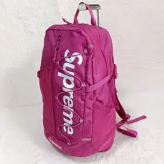 美品 supreme シュプリーム 17ss ナイロン リュック マゼンタ