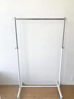 【引き取り限定】ステンレス　ハンガーラック　ホワイト