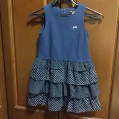 ネイビー べべ　ワンピース 110