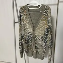ビンテージ　イタリア製　カーディガン　古着　ほつれあり