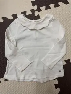 PETIT BATEAU フリル襟長袖Tシャツ 18m