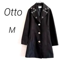 【1022】Otto オットー　トレンチコート スプリングコート　M 黒
