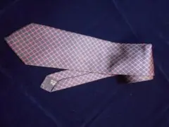 ダンヒルdunhill ネクタイ ネイビー/レッド チェック柄
