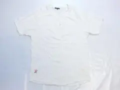 R.NEWBOLD ポール・スミス　シワ加工の白でヘンリーネックの半袖Tシャツ