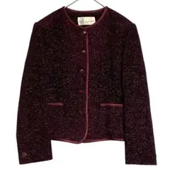 ジャンニロジュディチェ　ツイードジャケット えり取り外し可　【美品】　XL
