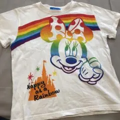 ディズニー　120 Tシャツ　レインボー　ミニー