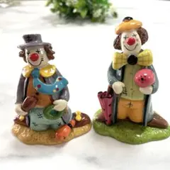 ピエロ　陶器置き物　約8cm インテリア　美品