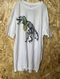 USA製　Goodie Two Sleeves T-Rex Tシャツ M 白