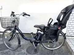 ヤマハ電動自転車PAS Cheer 24CH 紺色 後チャイルドシート付け