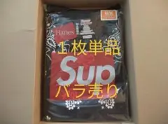 込 Supreme 22AW Hanes バンダナ Tシャツ 黒 Mサイズ 1枚