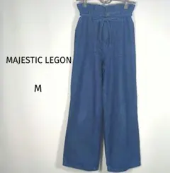 MAJESTIC LEGON　デニムワイドパンツ　フリル　Mサイズ