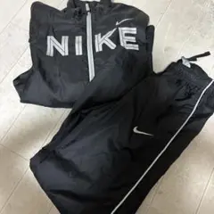 Nike ブラック ジャージ上下セット　ナイロン