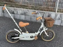 people子供用自転車 ホワイト ブラウンレザー調 楽天市場】ピープル 自転車（キッズ・ジュニア用自転車｜自転車