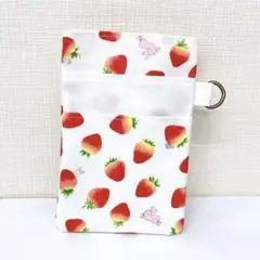 【人気】ラミネート生地☆ナースポケット☆オーガナイザー⭐︎いちご♪うさぎ♪白