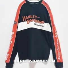 【HARLEY-DAVIDSON】ハーレー 刺繍ロゴ バック3Dロゴ スウェット