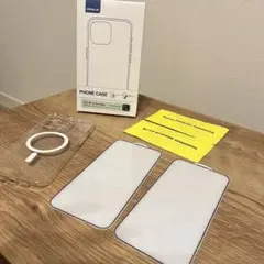 iPhone 15 Pro Maxスマホケース クリア 保護フィルム 2枚