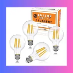 LED電球 フィラメントバルブ 4つセット 6w 口金直径26mm LEDボール