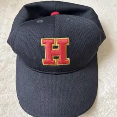 北照野球部　試合用帽子　刺繍入り黒キャップ