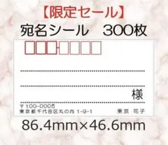 【限定セール】宛名シール☆シンプル☆300枚