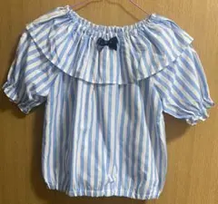 【美品】GREEN TOMATO 半袖ブラウス 15サイズ