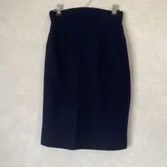 【匿名配送　即日配送】ネイビー タイトスカート ひざ丈