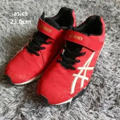 asics スニーカー 23.0cm レッド