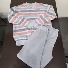 ゴールデンベア　メンズパジャマ　長袖　綿　グレー　L