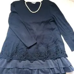 【美品】TO BE CHIC ビジューチュニック 黒 トゥービーシックエレガント