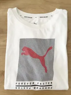 プーマ　半袖Tシャツ　グラフィックTシャツ　コットン　白　150センチ