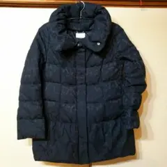 Harrods ブラック レース 高級 美品 フェザー ダウンコート