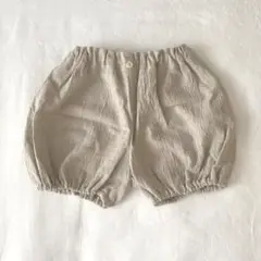 handmade 綿麻きなり　かぼちゃパンツ 〜80size