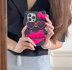 サンリオキティーiPhoneProProMaxシリコンスマホケースカバー