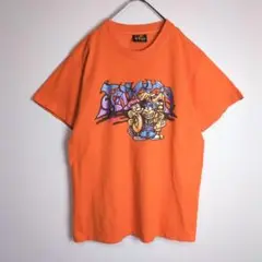 Tシャツ (L) プリントデザイン TEN TEN TEN オレンジ系 古着
