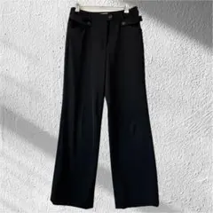 レディーススラックス 38（M）ストレートパンツ センタープレス きれいめ