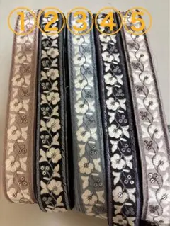 インド刺繍リボン、3ロール販売