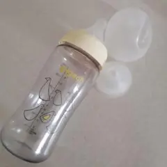 Pigeon 哺乳瓶 300ml イエロー 母乳実感 乳首MとLつき