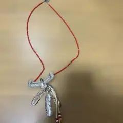 シルバー羽根ペンダントネックレス