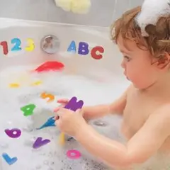 お風呂で浮かぶ アルファベット&数字