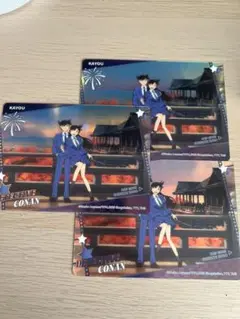 名探偵コナン　KAYOU 中国限定　第4弾　新一 +蘭 クリアカード3点セット