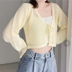 【新品未使用】Heather メッシュカーディガン