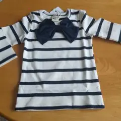 Bee des Bee ストライプ リボン Tシャツ 90