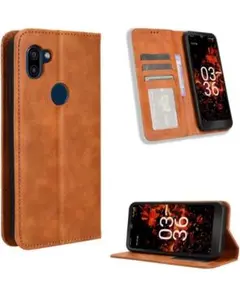 Orbic Fun+ 4G ケース スマホケース 手帳型 ブラウン