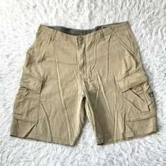 ボルコム ベージュ カーゴショートパンツ サイドポケット付き ビッグサイズ 8