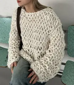 未使用☆feepur【ハンドウォッシャブル】ハンドニットプルオーバー