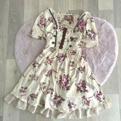 ♡axes femme♡花柄メッセージプリントミニワンピース♡ロリータ♡クラロリ