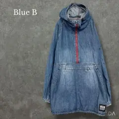 ☆ワークマンBlue B【メンズL】デニムアノラックパーカー ストーンウォッシュ