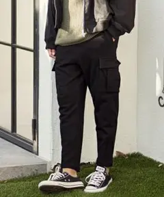 【美品】カンビオ CAMBIO スウェット サルエルパンツ 裏起毛 黒 S