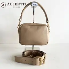 AULENTTI オウレンティ レザーショルダーバッグ　ベージュ 3WAY
