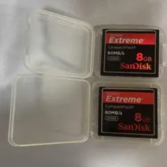 2枚ケース付 SanDisk Extreme 8GB CFカード